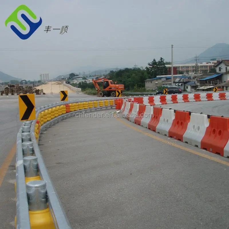 Safety double barrel guardrail highway roller barriers for tunnel entrance