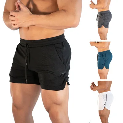 
mens gym shorts with pockets quick-drying breathable outdoor wear workout polyester running 