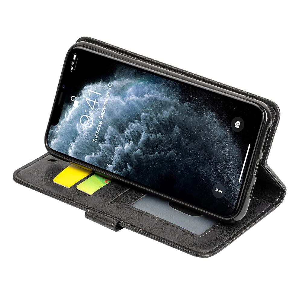  Роскошный кожаный флип-чехол из мягкого ТПУ с тиснением для iphone 12 11 Pro XS Max XR X/XS 5 6 7