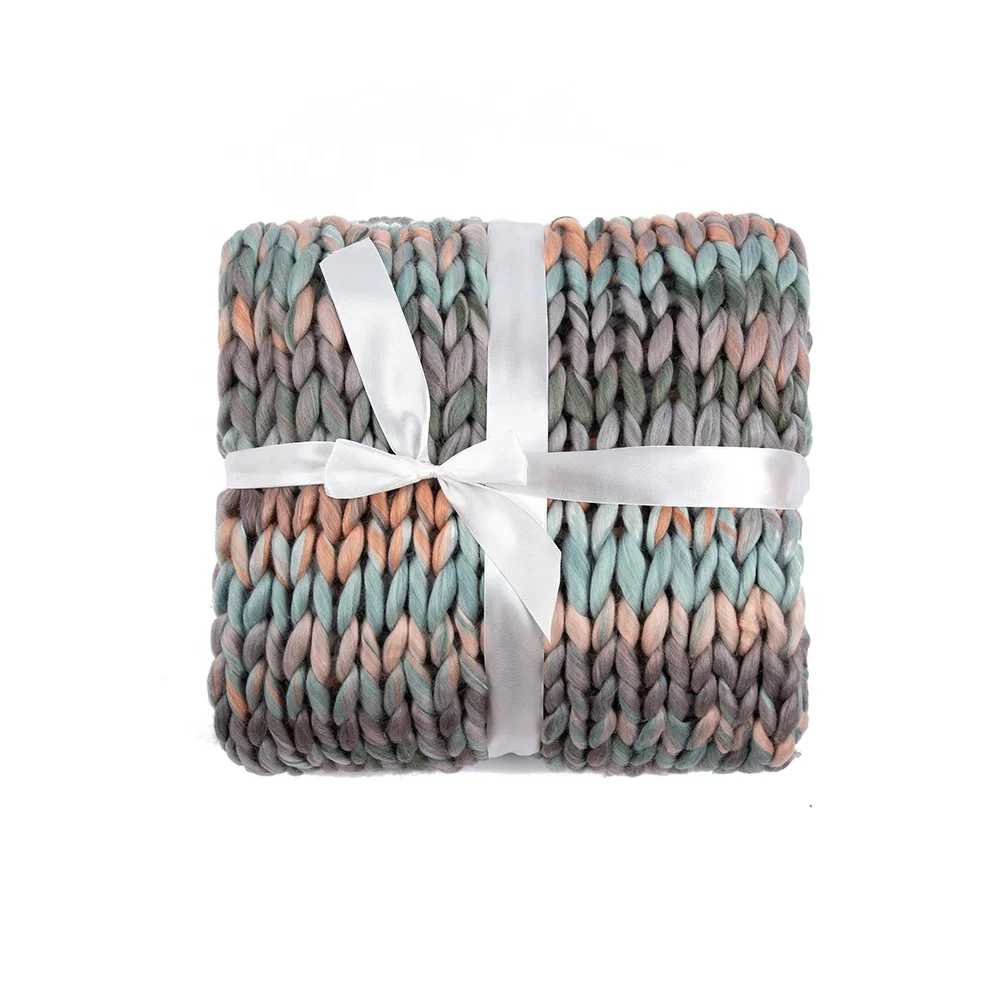 China Wholesale Warm Polyester Solid Throw Knitted Super Soft Blanket For Winter