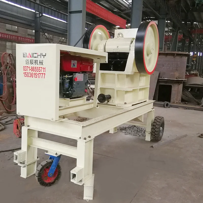  Мини-дробилка для каменной руды портативный дизельный двигатель PE150x250 небольшая гранитная балластная щековая дробилка продажи