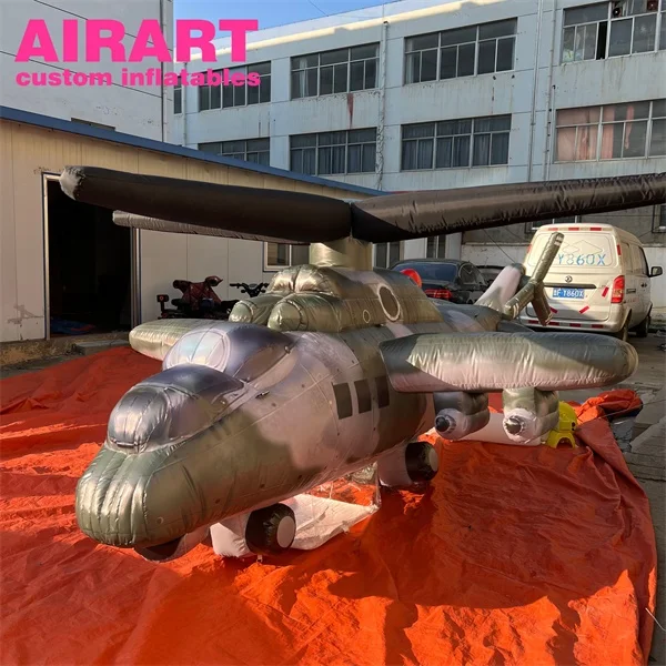 Simulation model inflatable aircraft, cheap inflatable aircraft helicopter