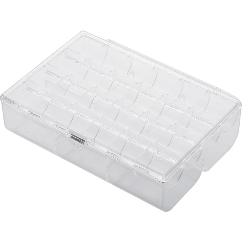 
Factory double-layer Transparent frame box ring earrings nail strips stationery boxes jewelry display box tray removable 