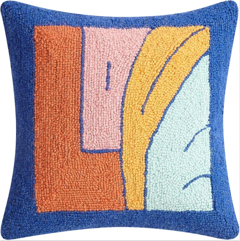 Alphabet Hook Embroidered Cotton Pillow Case LOVE Hook Embroidered Decorative Cushion Cover Custom Home Decor Pillow Cover