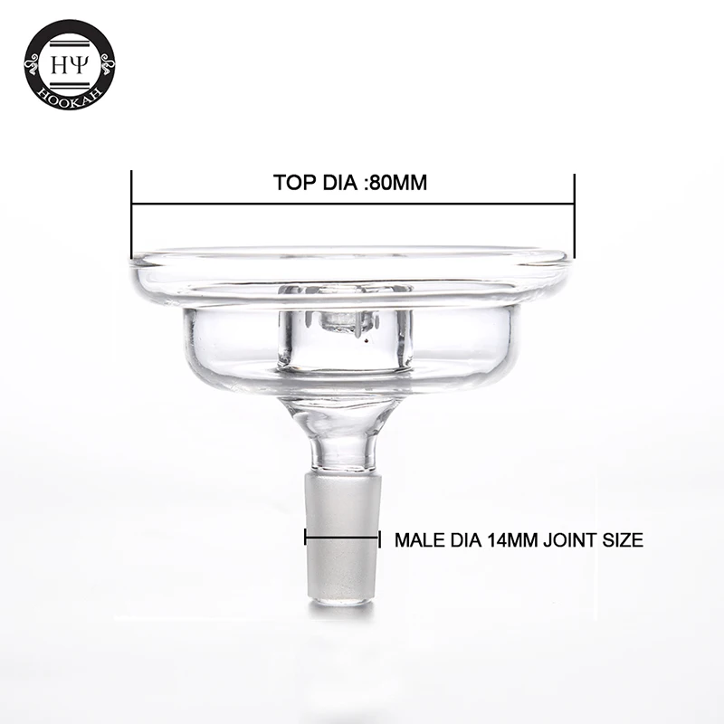 2023 hot sale high quality hookah shisha glass bowl head fit metal charcoal holder chicha narguile tobacco bowl