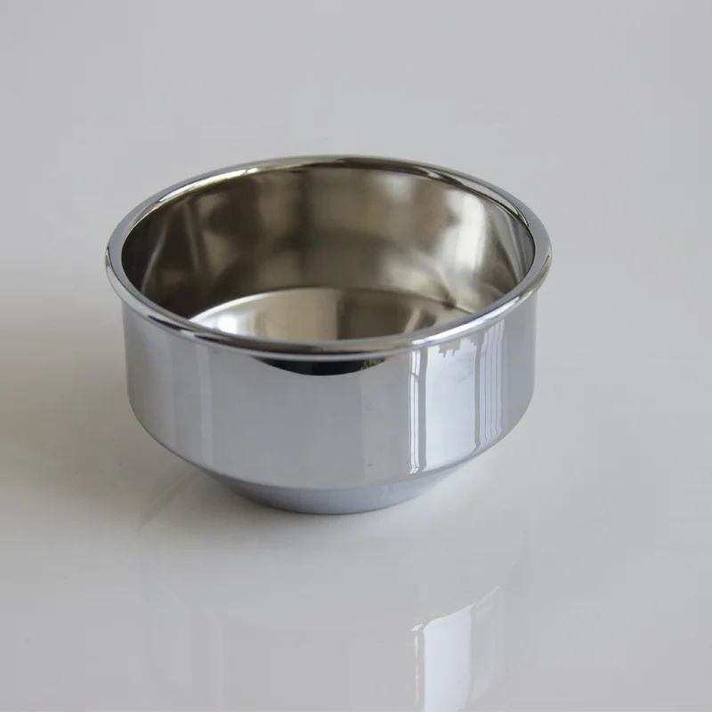 Factory Wholesale Copper High-gloss Chrome-plated Shaving Soap Bowl Shaving Foam Bowl