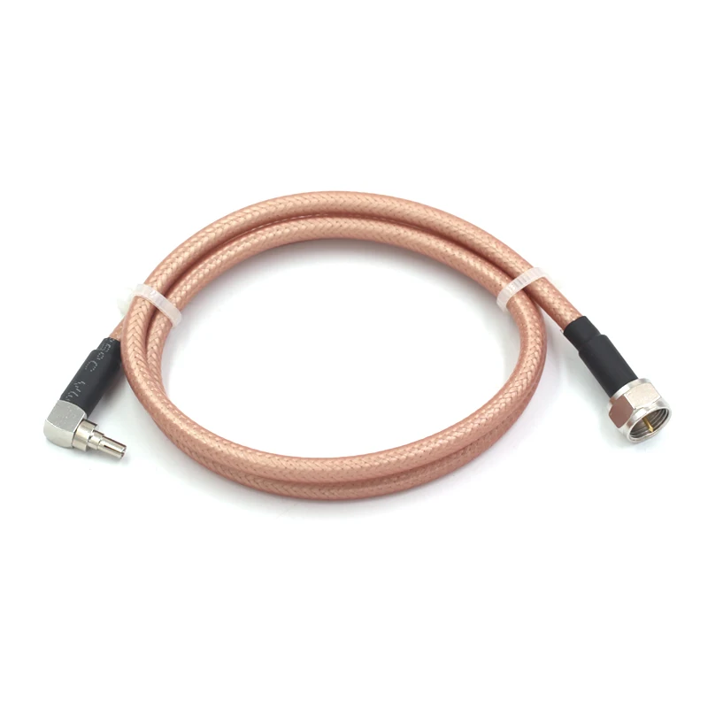 F to CRC9 right angle male RG142 RF Jumper Coaxial Cable 2m 3m 5m length BNC right angle male RG58 RG142 cable with CRC9 female