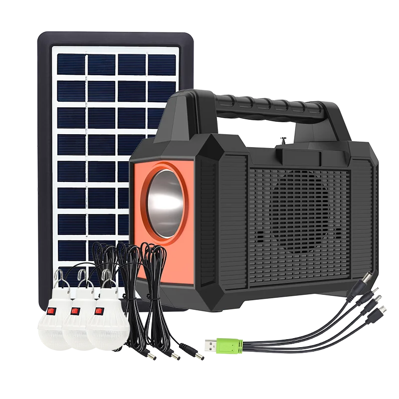 Wholesale High-Quality solar power lighting system rechargeable with USB Radio Solar Energy Charging Kit