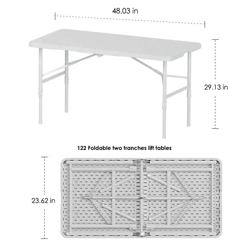 Benjia Wholesale Plastic Folding Table Plastic White Table Furniture Folding Tables