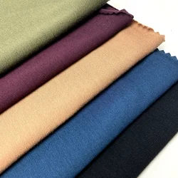 Factory manufacturer 95% rayon 5% stretch ring spun knitted solid viscose single jersey fabric for tshirts