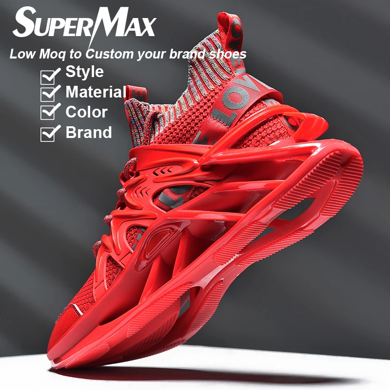 Customization quality blade man shoes white men casual trainer sneakers custom men tennis running shoes