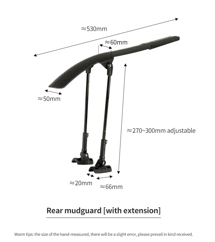 Bicycle Mudguard Front Back Fender PP Soft Plastic Mudguard Strong Toughness Road Suitable for Bicycle Protector Accessories