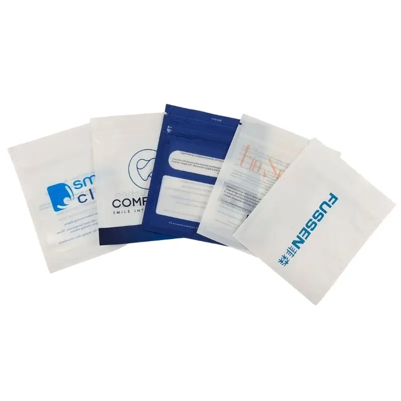 Custom printing biodegradable ziplock bag small sachet with logo printing for powder kraft paper bags for tea sample bags