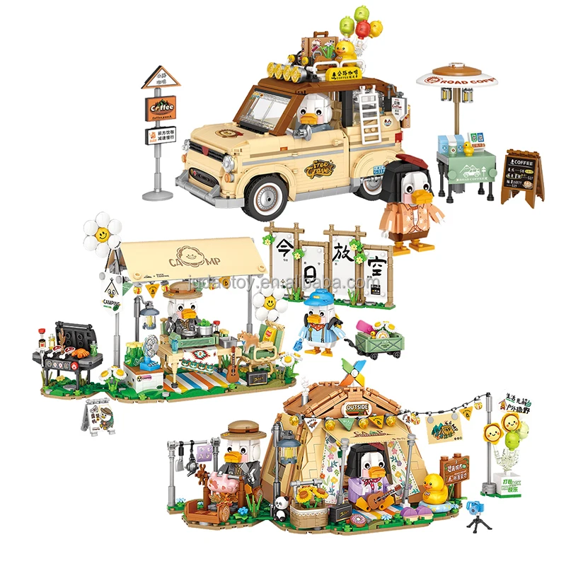 LOZ 1948-1950 camping  party tent  building blocks kits model small particles MOC educational puzzle  blocks toys for kids gift