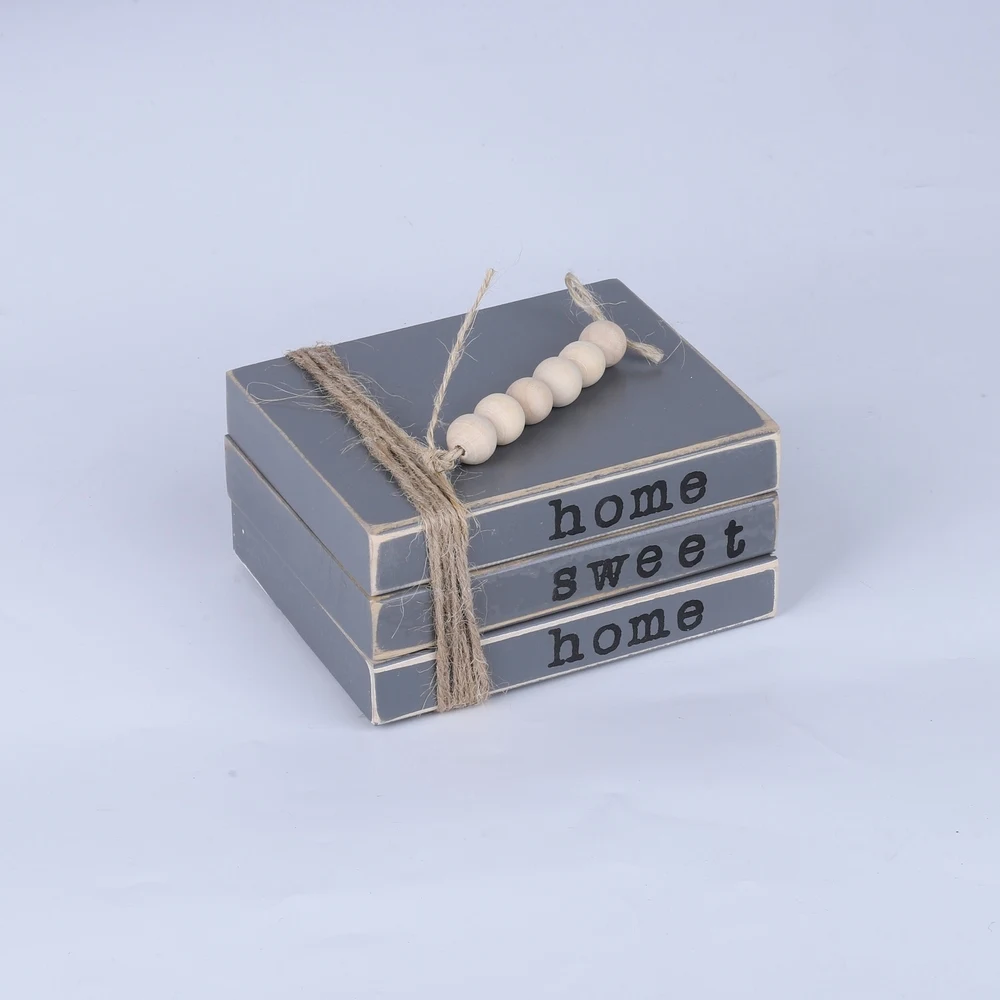 Популярная на Amazon современная деревянная витрина квадратная коробка декоративная книга для украшения