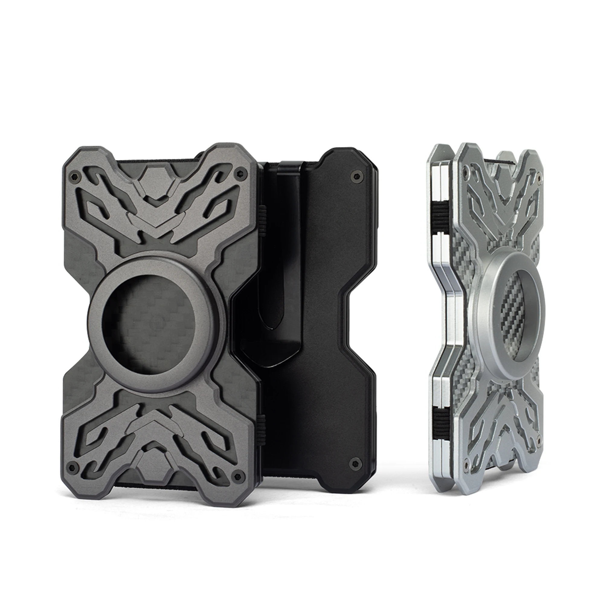 Подгонянный логотип минималистичные держатели кредитных карт всплывающие алюминиевые кошельки металлический кошелек на заказ держатель для карт