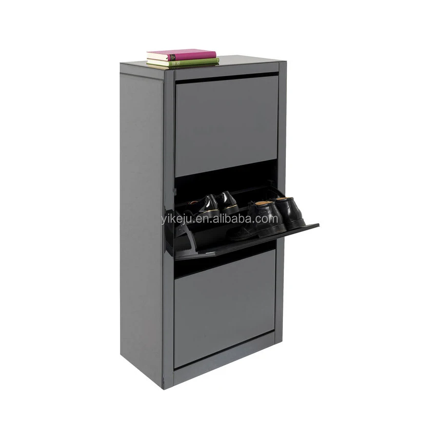 Yiju Shoe Cabinet Mirror Shoes Storage Rack living room set rotating tier layer Mirror door luxury version