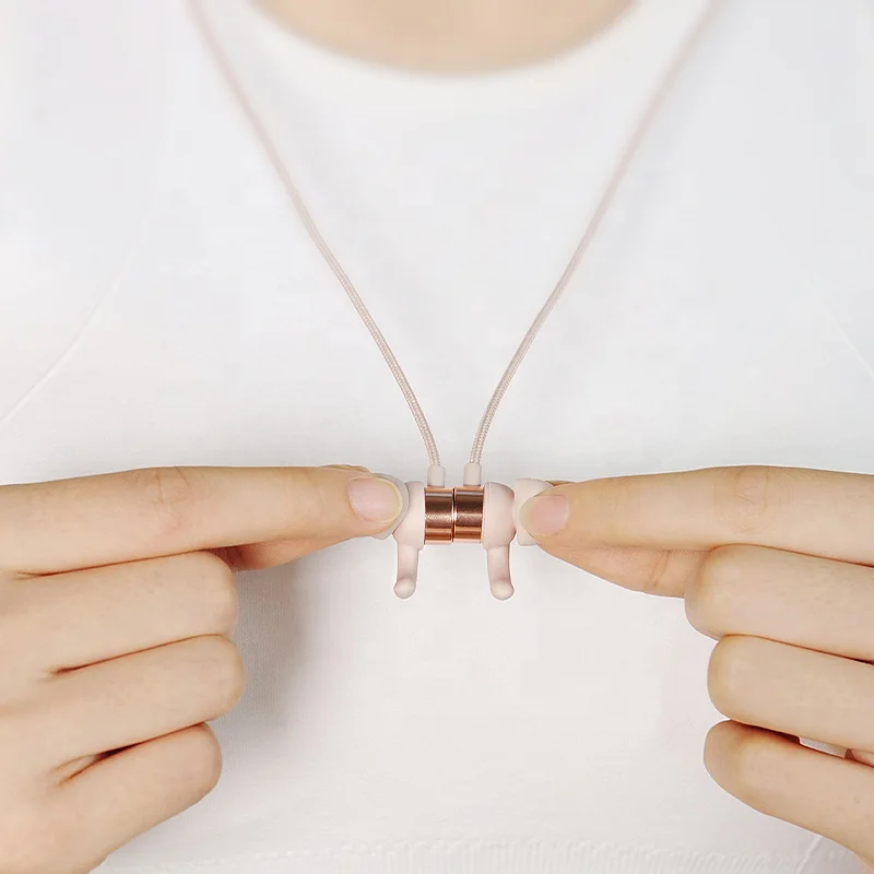 
Maoxin 2020 new multicolor retro braided neckbrand magnetic wired headphones bluetooth earphone with microphone wholesale 