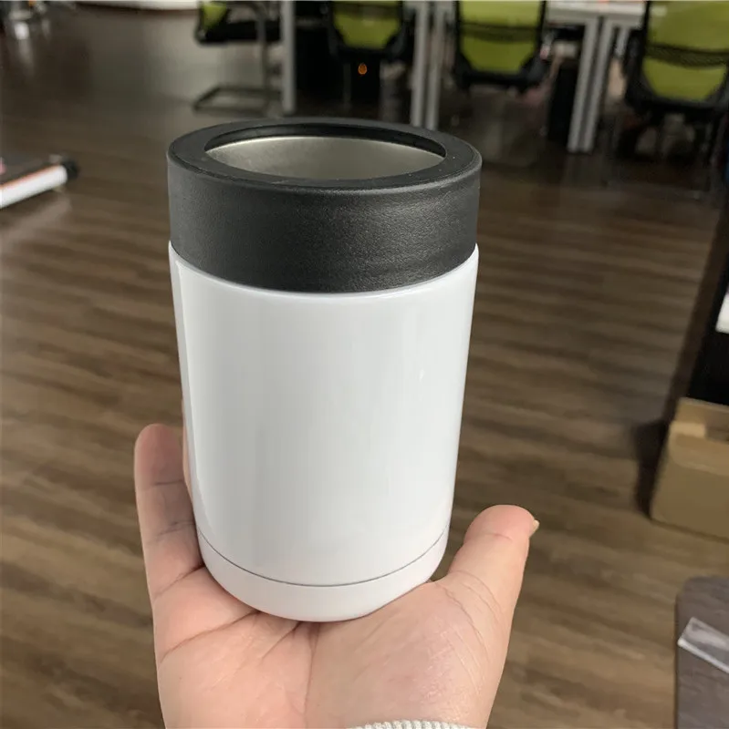 Одобренный LFGB многоразовый двойной стенок из нержавеющей стали 12oz банка охладитель сублимационные заготовки вакуумный изолированный держатель