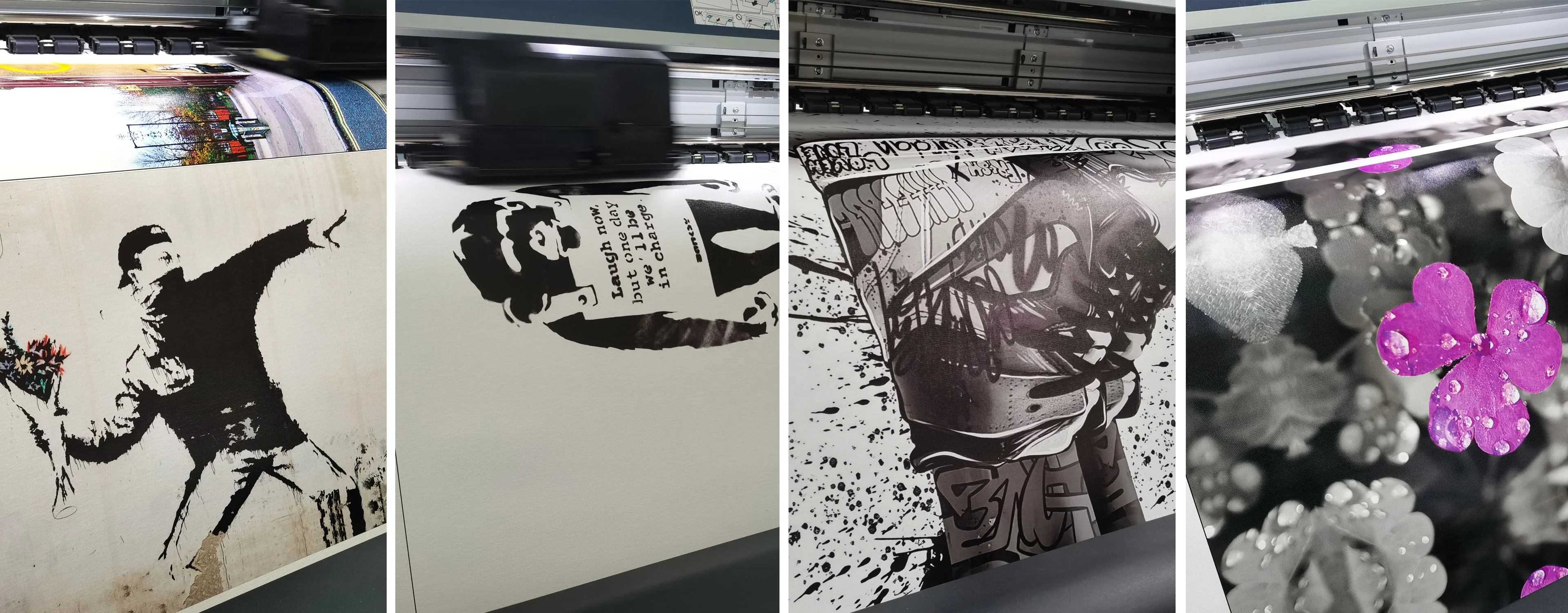 Wholesale triangle Painting On Canvas Flower 3 Panels Modern Wall Decoration Printed Wall Art Painting For Living Room Home Deco