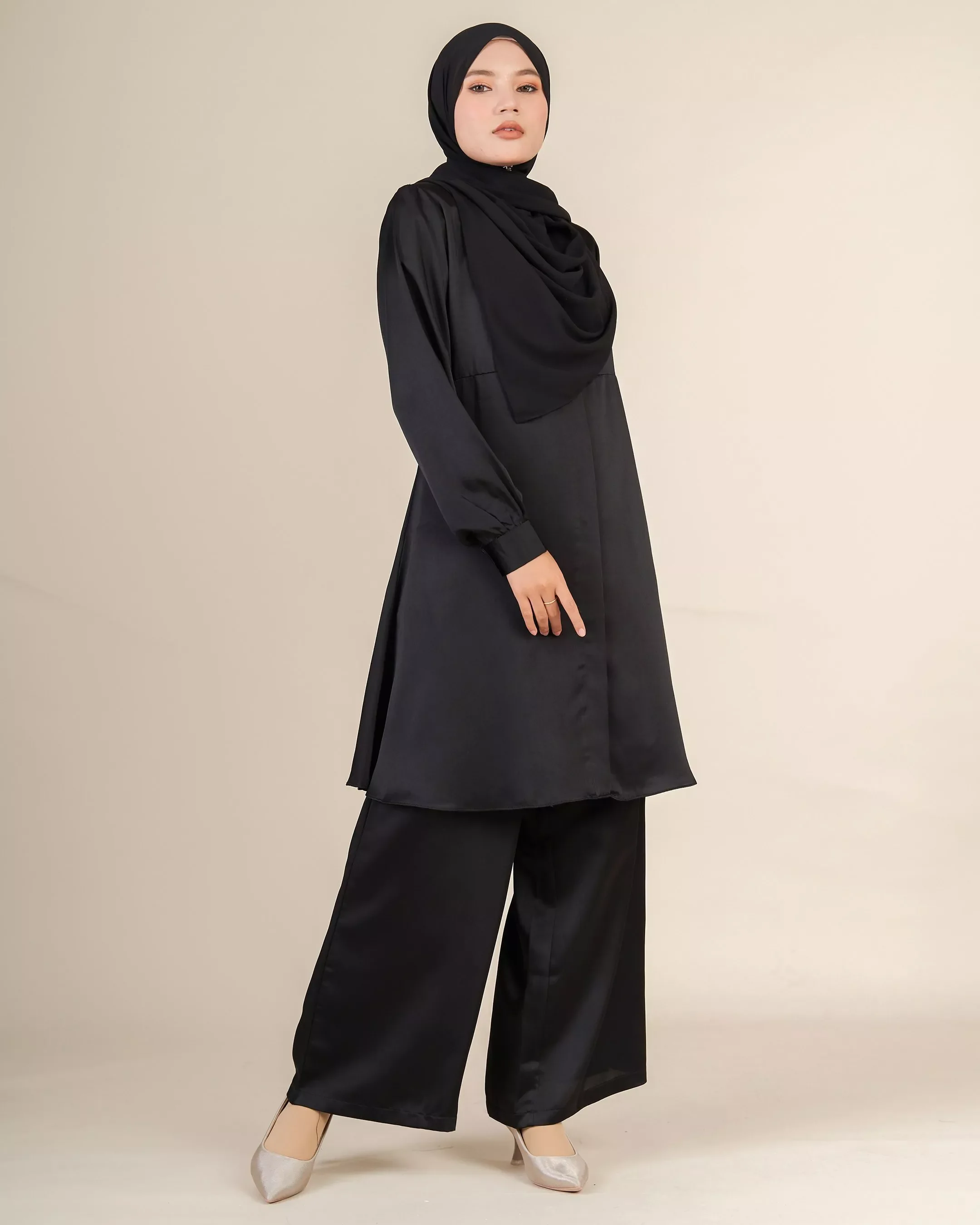 SIPO Bat Sleeve Draped Hijab Suit Modest Clothing Muslim Clothing Muslim Wedding Dress Modest Dress for Women Abaya Modest Set