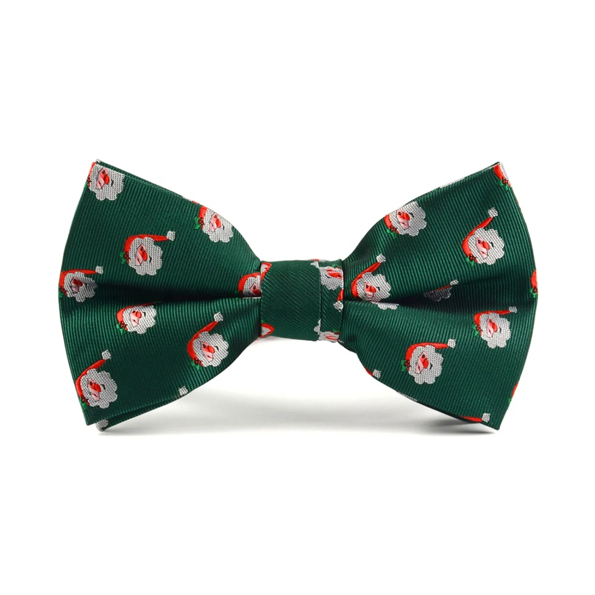 Happy New Year Mens Bowties Pretied Papillon Adjustable Polyester Custom Woven Santa Claus Xmas Tree Wholesale Christmas Bow Tie