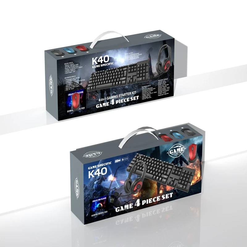 Factory wholesale mouse headset mouse pad kit gamer 4 in 1 keyboard with mouse