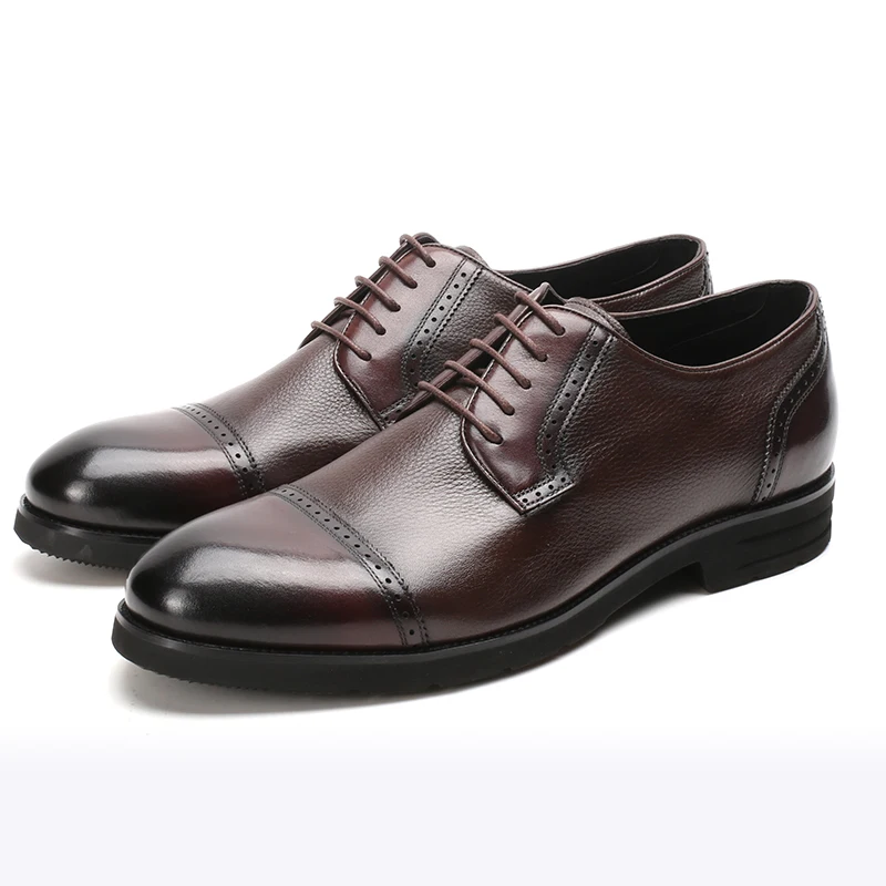 Wholesale men formal dress shoes genuine leather for men
