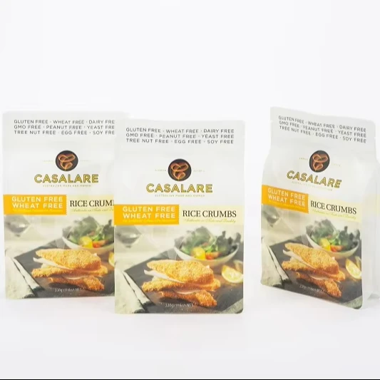 Eight-Sided Self-Supporting Zipper Bag Food Grade Sealed Packaging For Rice Crumbs