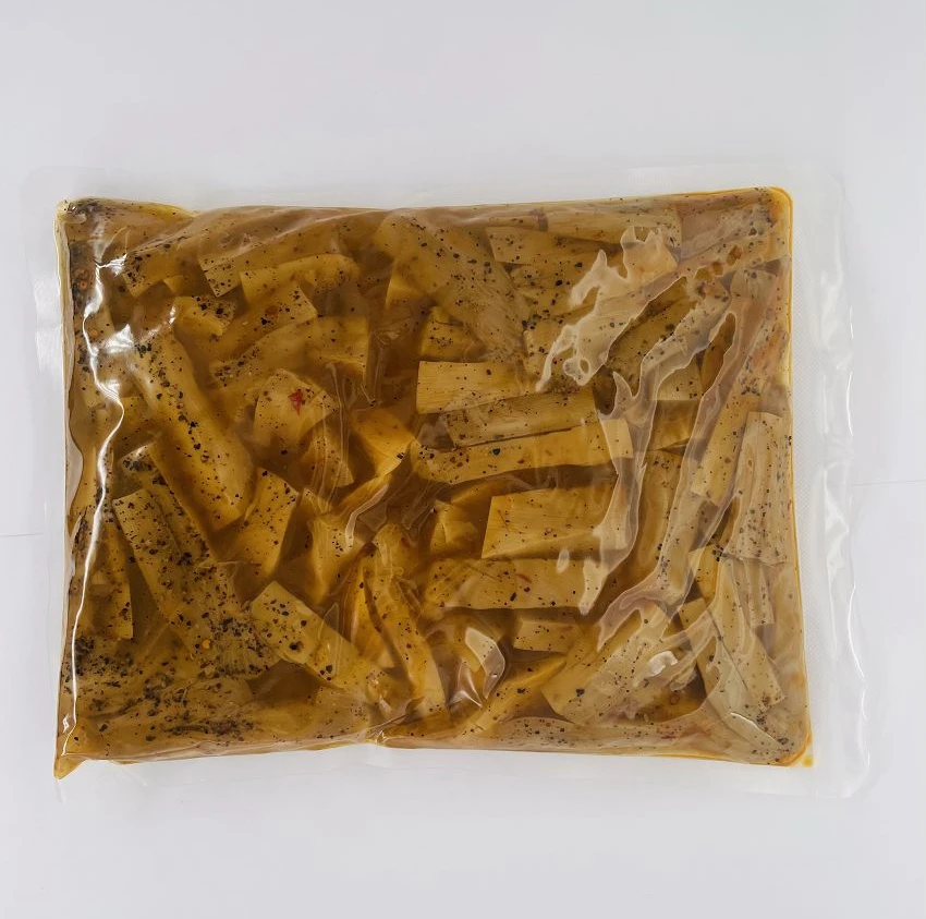 Premium Quality 1Kg Bagged Seasoned Edible Bamboo Shoots Menma with Black Pepper flavor for Noodles