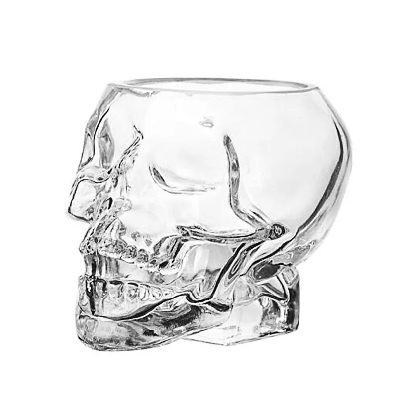 Direct Selling Clear Glass 75ML High Borosilicate Skull Cup Glass Glass Skull Cup