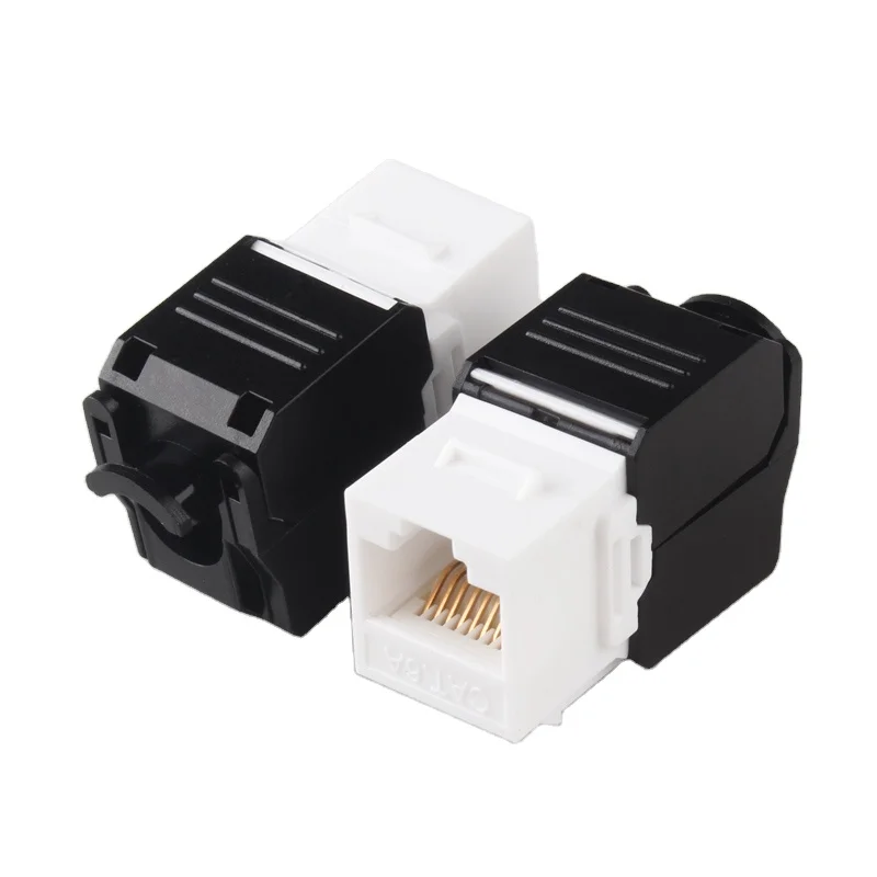 Hot sale RJ45 CAT6A UTP 180 degree Tool Free Keystone Jack