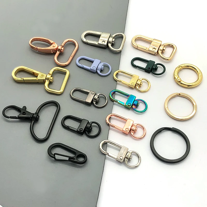 Wholesale custom metal lobster clasp multiple sizes rotary trigger hook key chain
