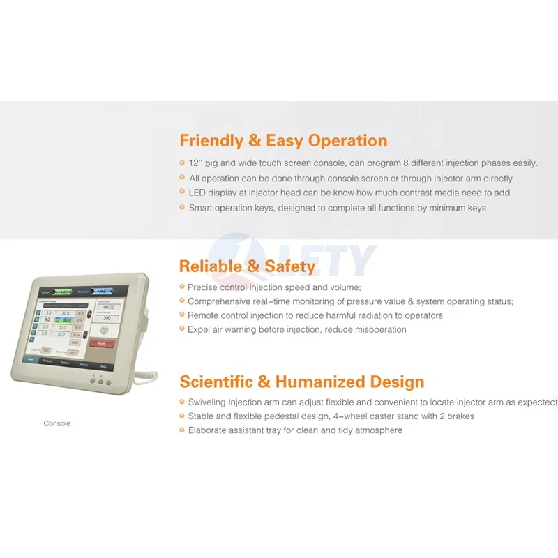 CT Contrast Media Injector High Pressure syringe MR injector DSA inject machine