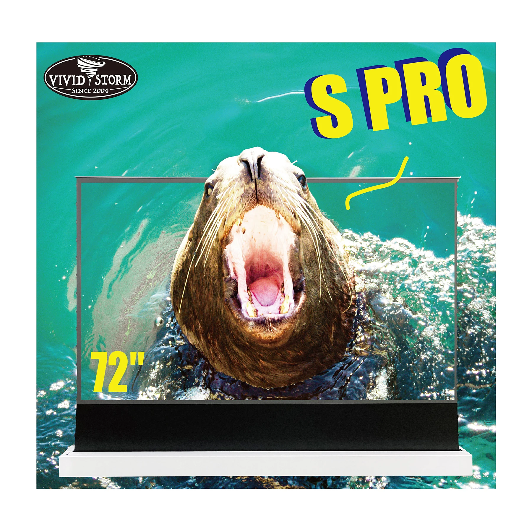 
VIVIDSTORM S PRO P 72 inch 4k Laser TV portable ALR Movie Theater projector screen Sound Acoustically Transparent Floor Screen 