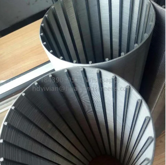 25 Micron Slotted Stainless steel Johnson Wedge Wire Screen/ mine sieve mesh/Mineral screen glycerol decolorization filter tube