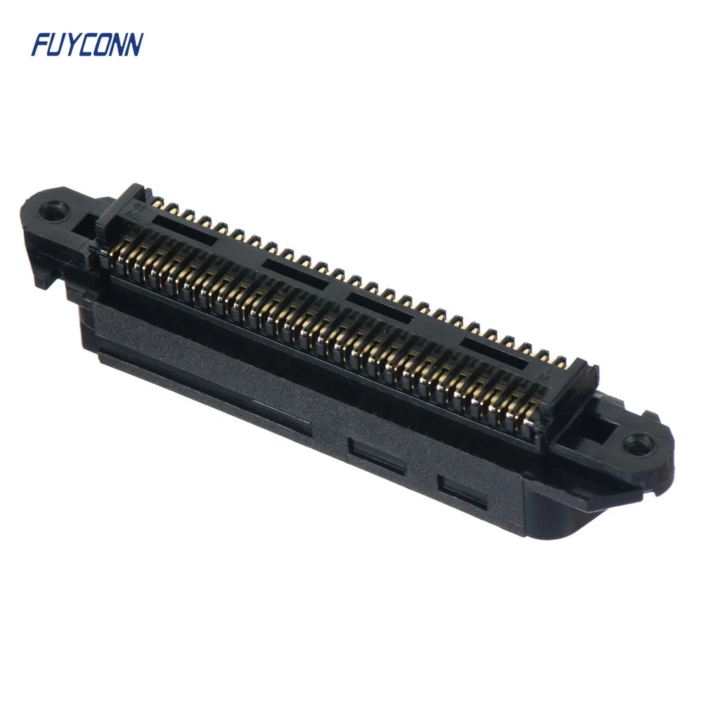 
TE 229974 50pin 57 CN Connector, 2.16mm pitch Tyco RJ21 25 pairs 50 pin Male IDC Centronic Connector for Tailyn DSLAM 