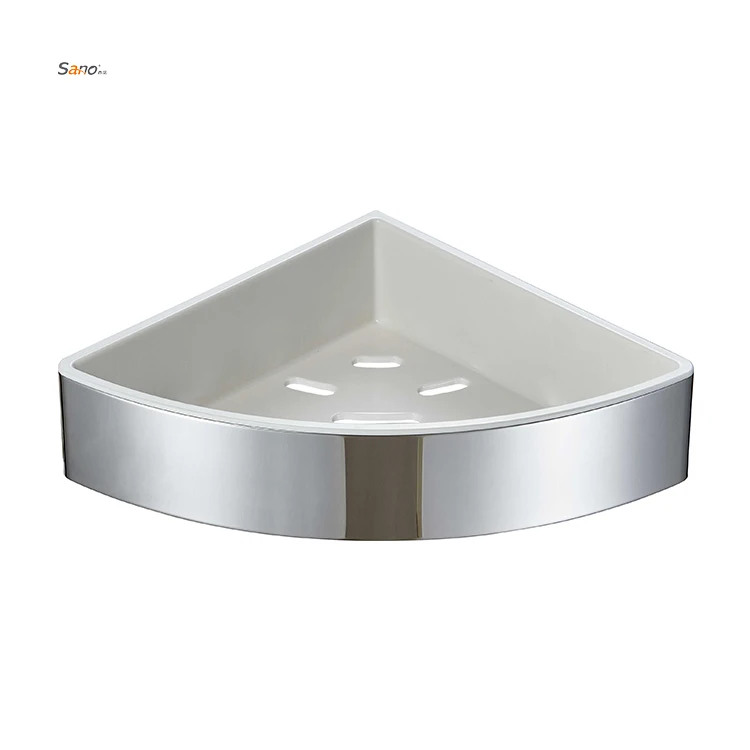 High Quality Stainless Steel Corner Shelf Bracket Shelves Soap Dish Shampoo Basket Wall Mounted Bathroom Shower Caddy
