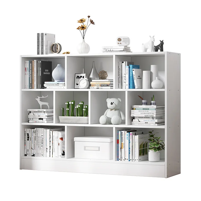 White 3 Tier Modern Bookcase Display Short Bookcases Open Book Shelves Cube Organizer for Living Room