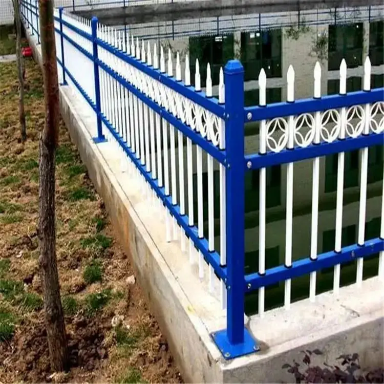 Pvc Coated Lattice Wrought Iron Zinc Steel Picket Fence