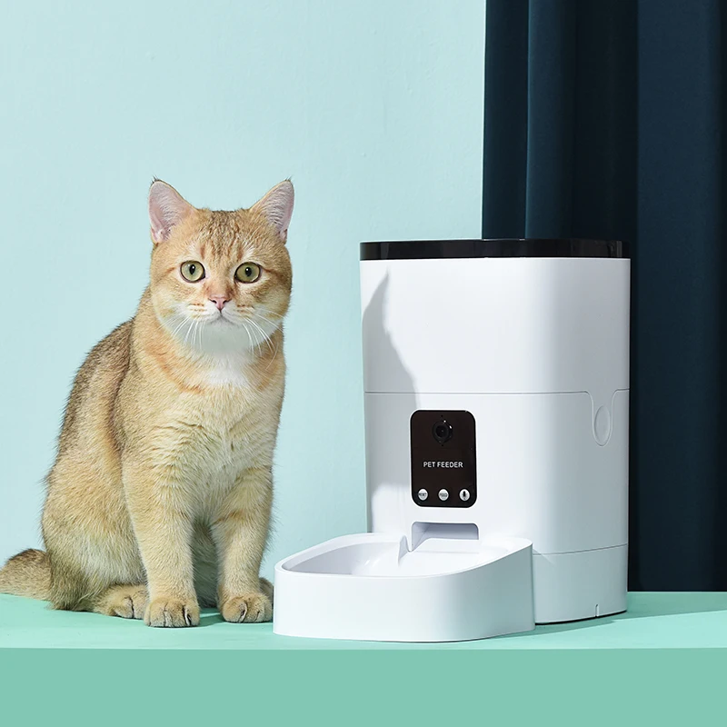 Timed Quantification 4/6L Large Capacity App Camera Wifi Automatic Pet Bowls & Feeders Pet Smart Feeder For Cat Dog