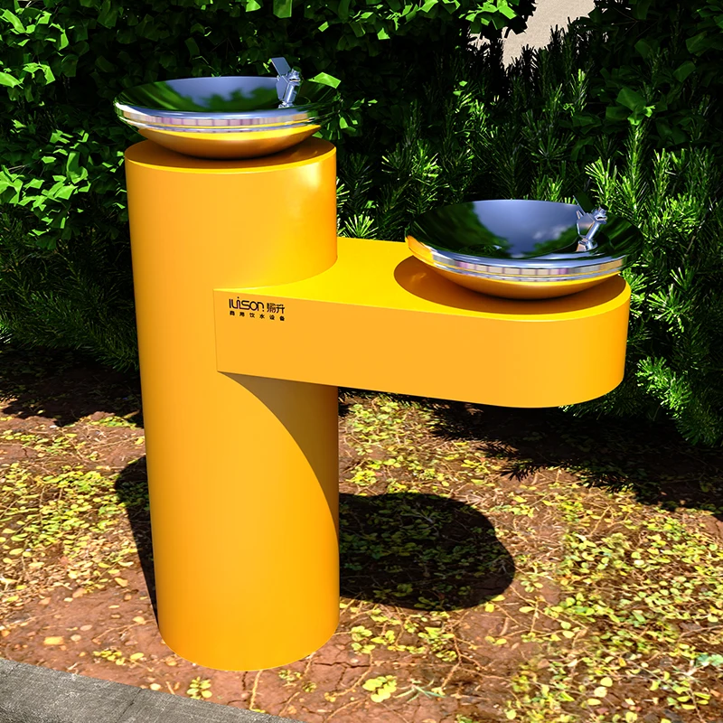 IUISON Factory Supply Commercial Outdoor Pure Water Floor Standing Water Drinking Fountain For Park