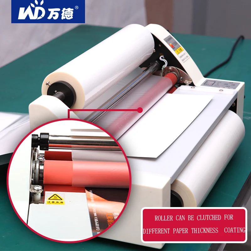 WD-V480 Paper Film Desktop Laminating Machine Tape Automatic A3 A4 Electric Laminator Lamination Machines