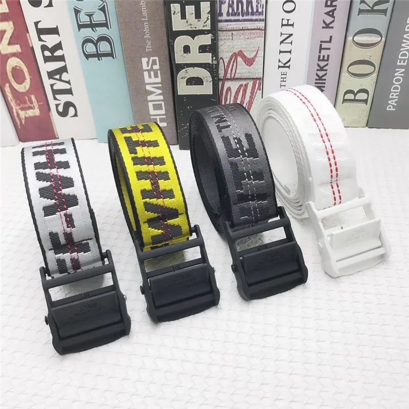 Fabric Tactical Belt 3.5cm Width Off-Custom Logo White Classic Industrial Belt with 60% Polyamide and 40% Polyester