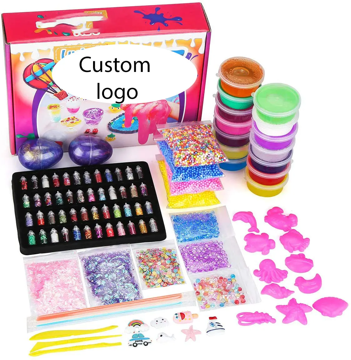 Diy Supplies 98 packs Sets Slime Making Kit, Non Toxic Slime Kit For Girls Boys Kids Educational Toys