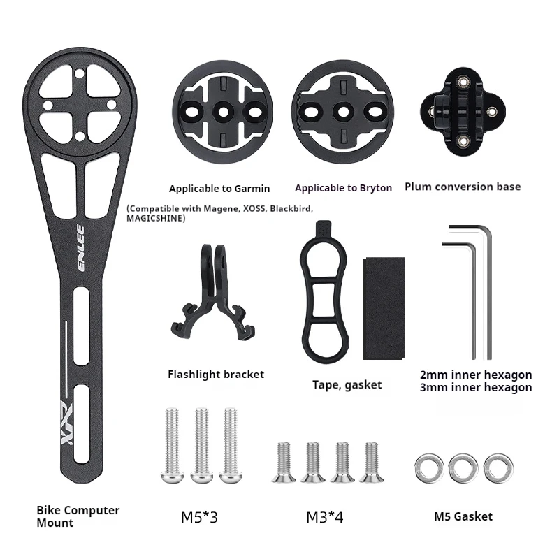 Enlee  XR Carbon Fiber Bike Camera Mount Bracket Front Bike Stem Extension Bracket Suitable for bicycle code watch bracket