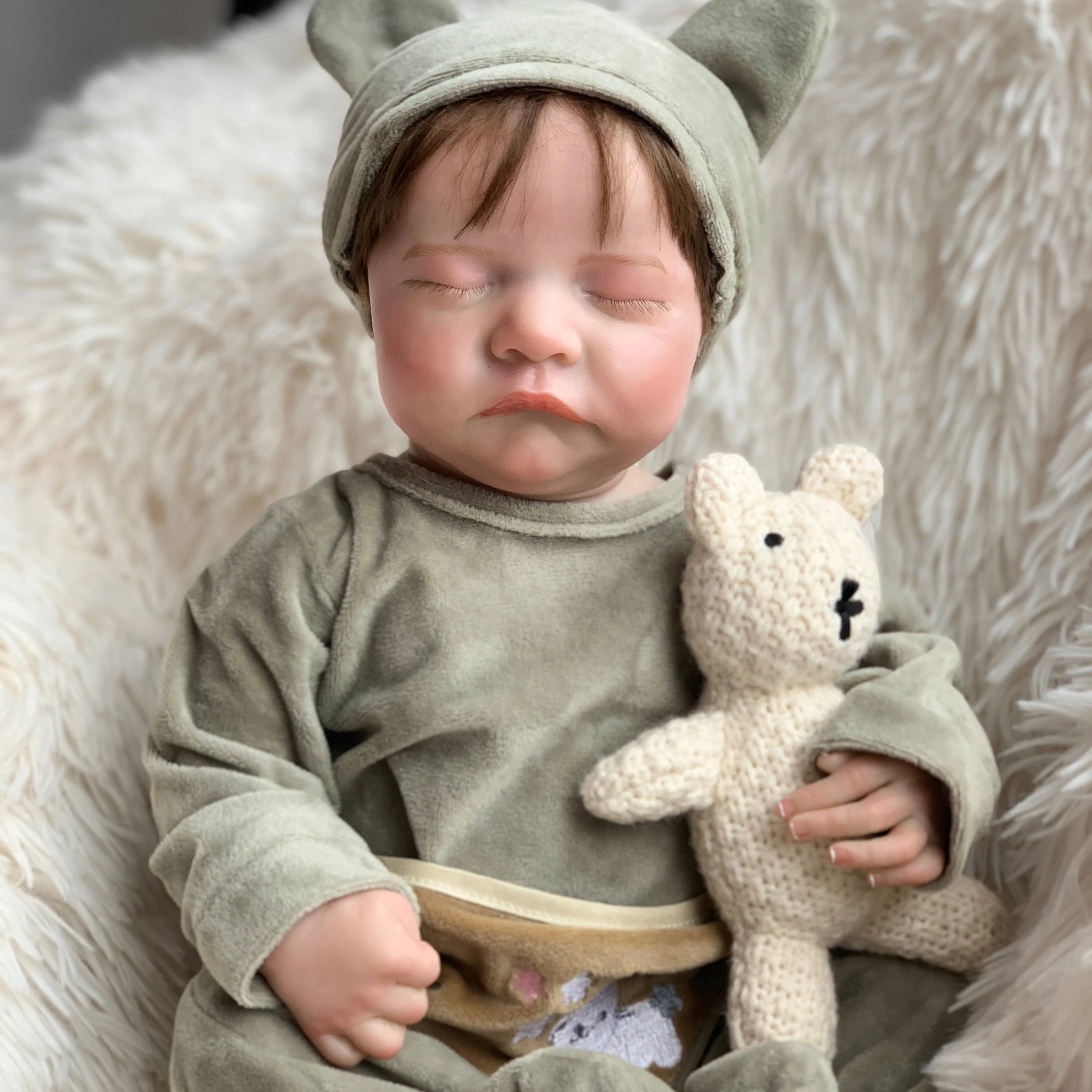 R&B Silicone Baby Doll Full Body Dolls Cheap Reborn Newborn Realistic Soft Solid Images Wet Lifelike Reborn Baby Dolls