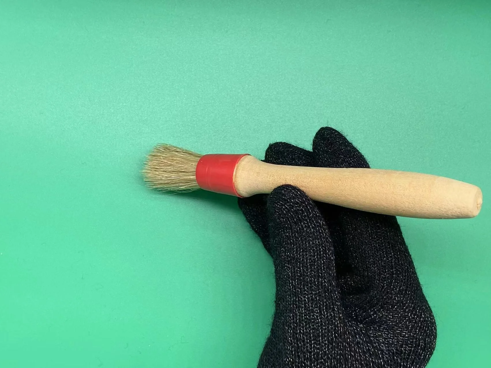 Spare round brush for  glue containers  6#8# 10# 12# wooden handle plastic ring for footwear  factory glue bristle shoe brushes