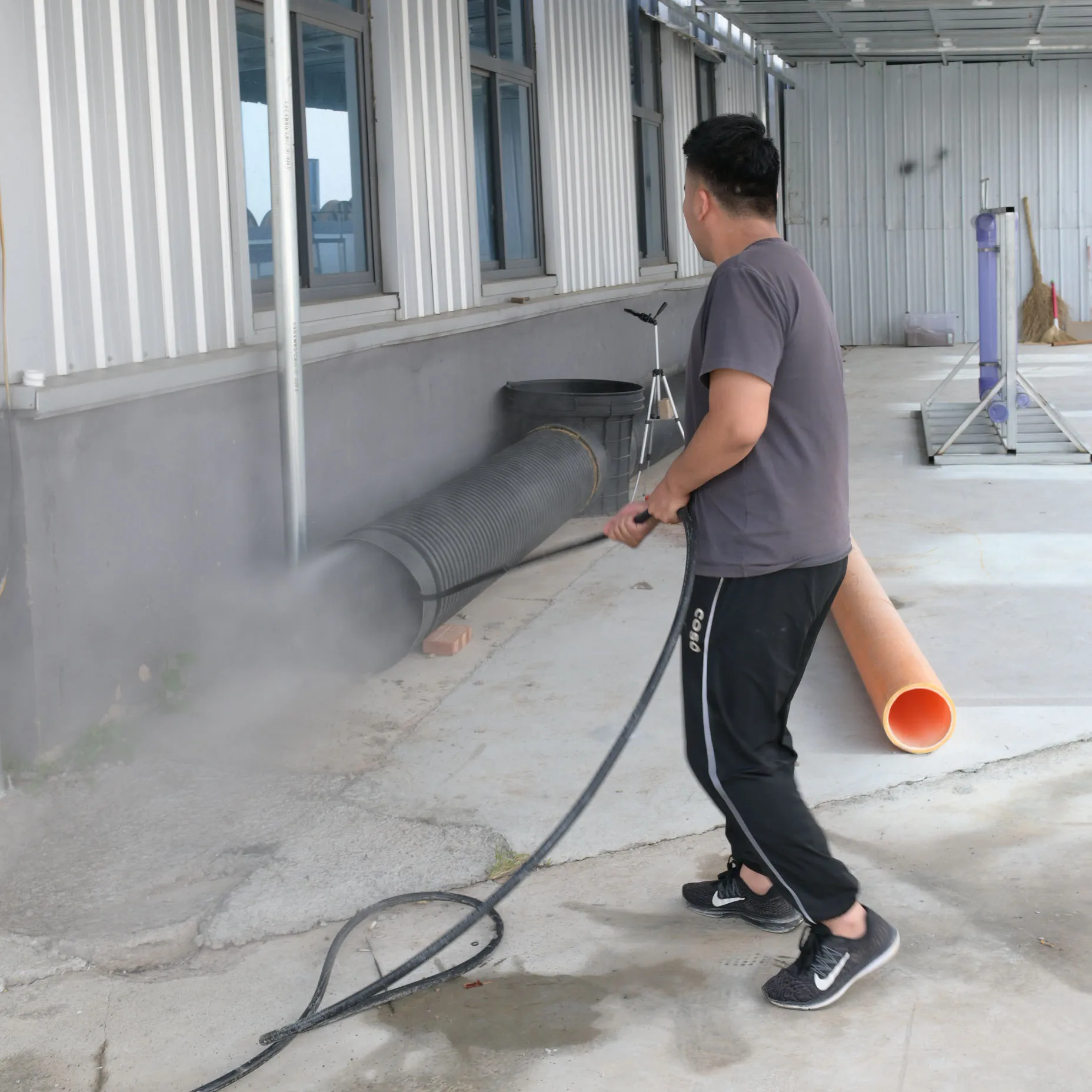 AMJET Energy saving 200bar 65lpm Remote control high pressure water jet sewer cleaning machine Truck Mount sewer Pressure Washer