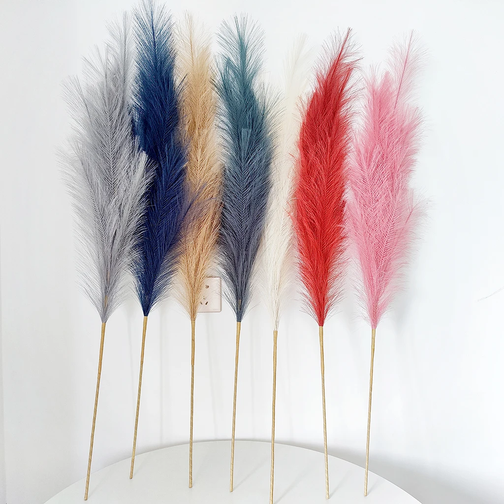 Christmas Artificial pampas grass Gradient color pampas artificial 120cm pampas for home decoration